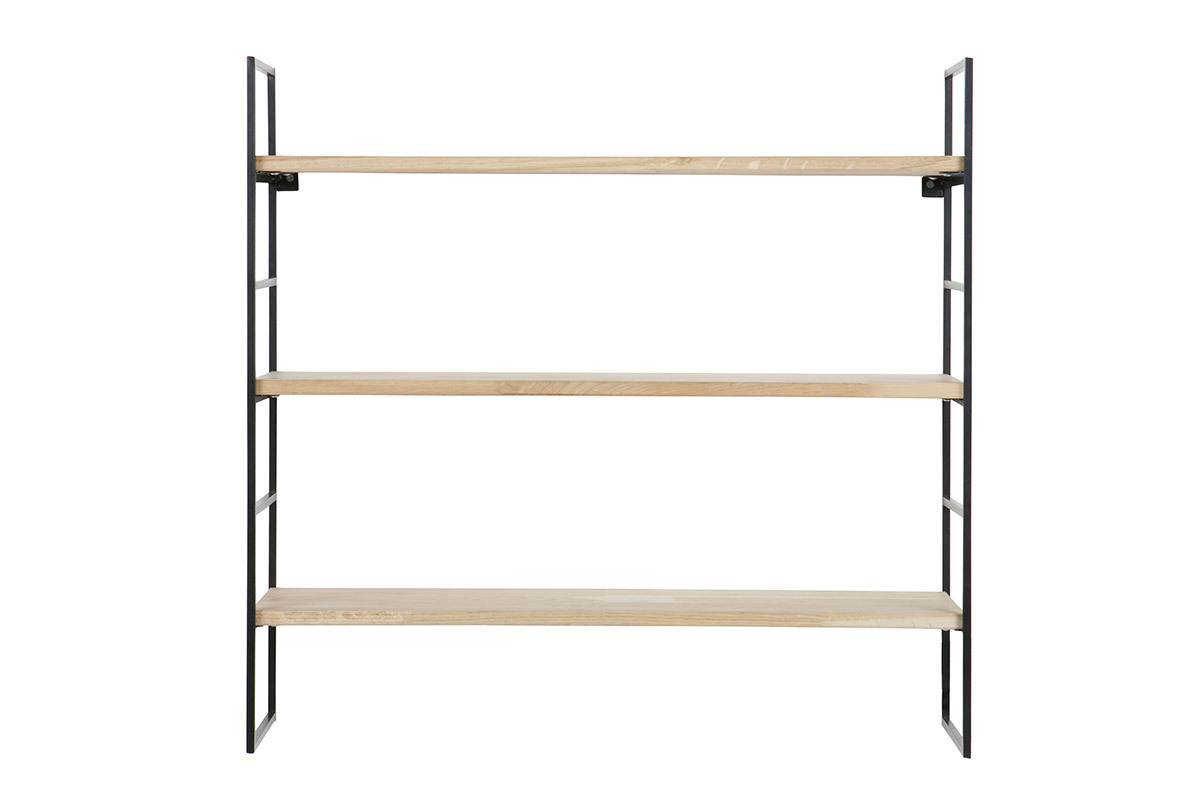 Estanter�a de pared metal y madera 70cm SCALE