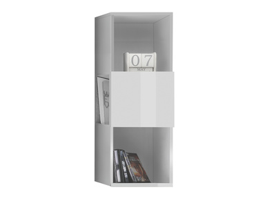 Estantería de pared vertical 3 espacios de almacenaje lacado blanco brillante ETERNEL - Estantería de pared vertical 3 espacios de almacenaje lacado blanco brillante ETERNEL