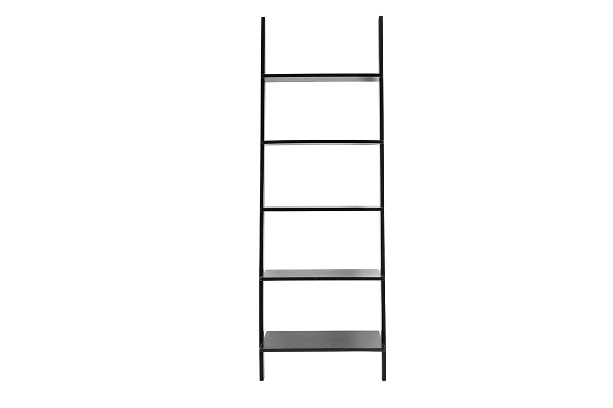 Estantera escalera en madera color negro CAMINO