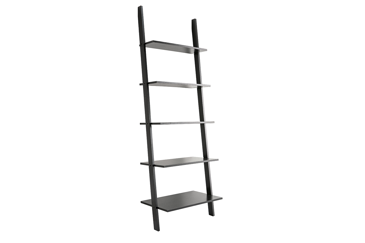 Estantera escalera en madera color negro CAMINO