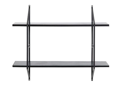 Estanter&iacute;a mural dise&ntilde;o madera negra y metal BRIDGE