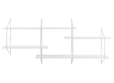 Estantería mural XL madera blanca y metal BRIDGE - Estantería mural XL madera blanca y metal BRIDGE