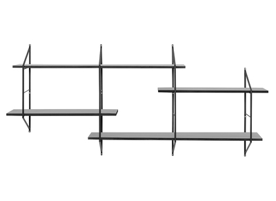 Estanter&iacute;a mural XL madera negra BRIDGE