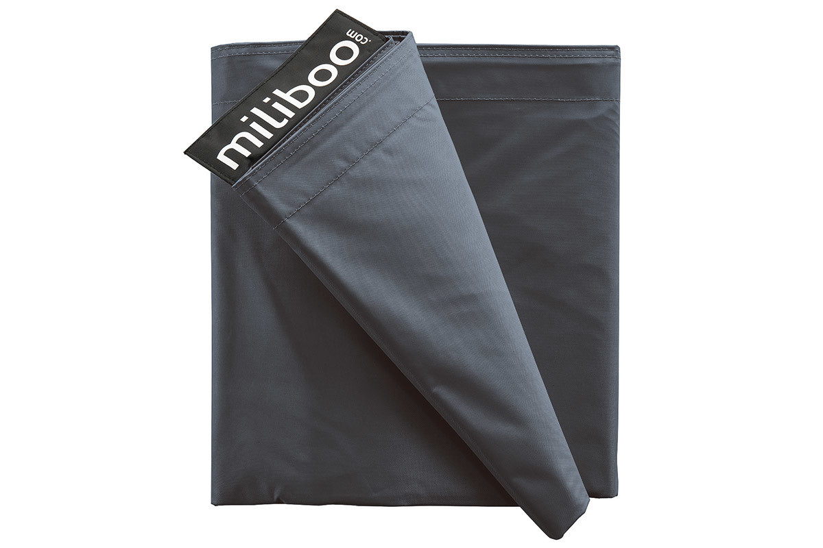 Funda de puff gigante gris BIG MILIBAG