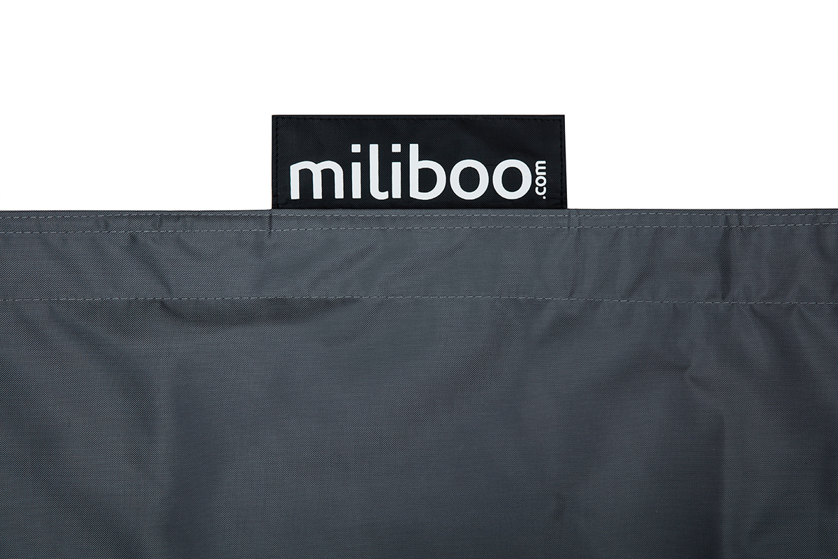 Funda de puff gigante gris BIG MILIBAG