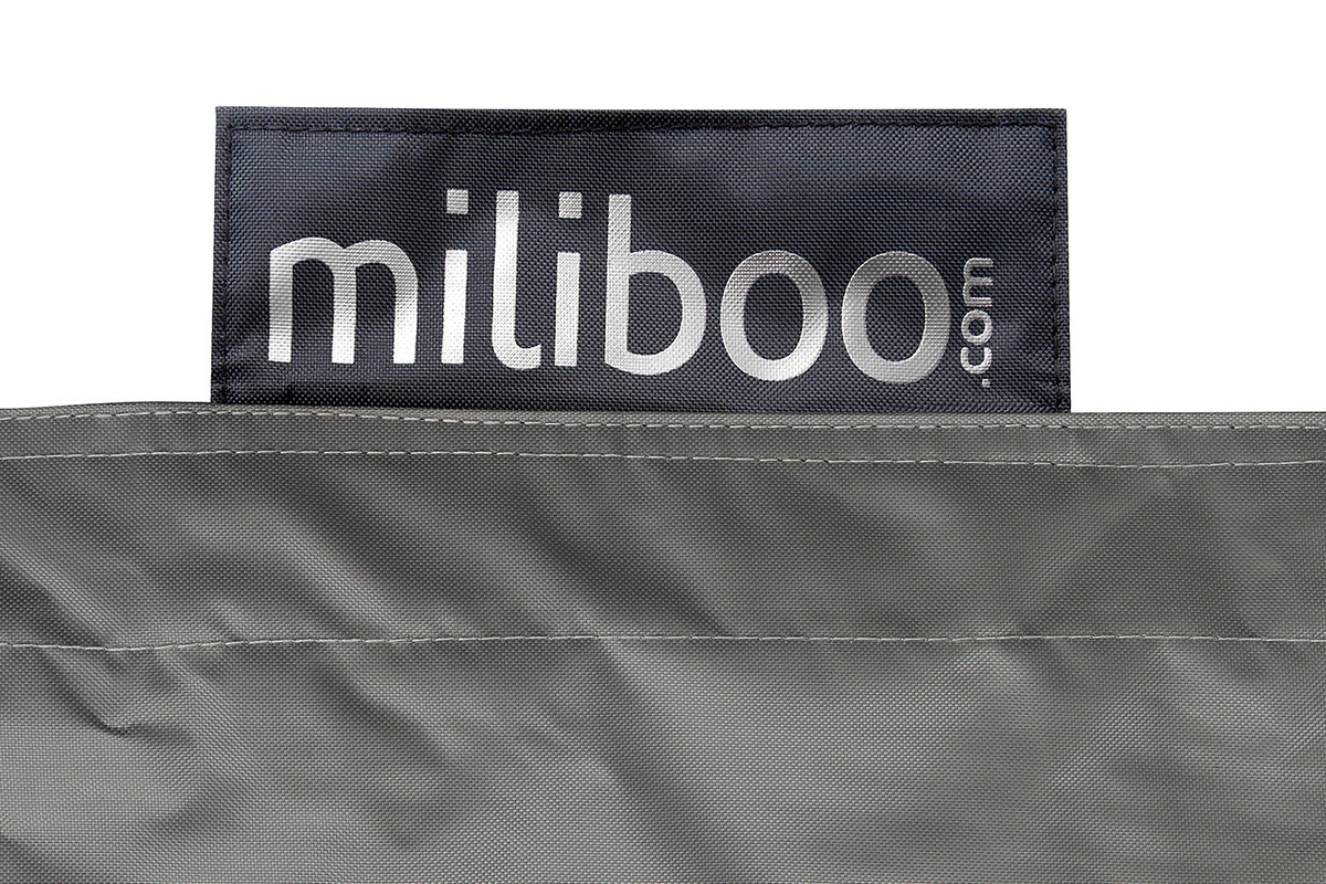 Funda de puff gigante gris BIG MILIBAG