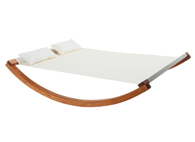 Hamaca mecedora de jard&iacute;n blanco roto OUESSANT