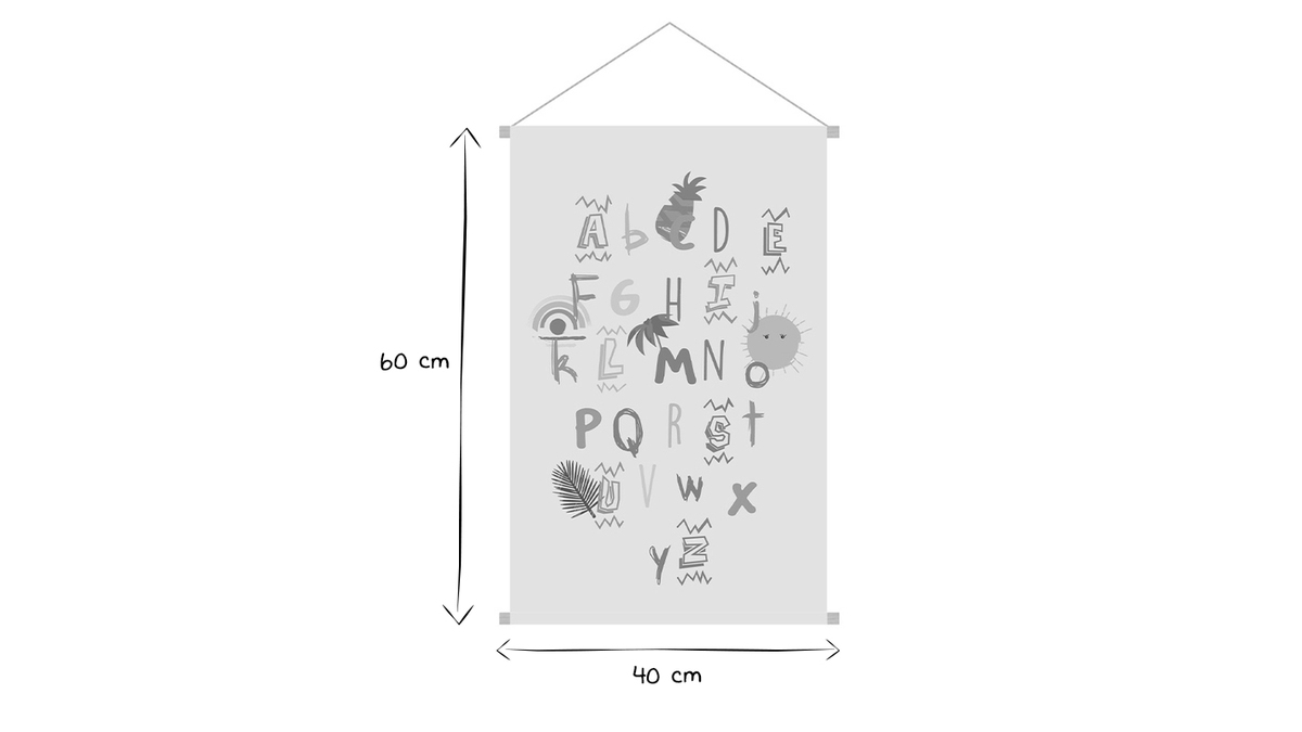Kakemono abecedario infantil 40 x 60 cm PEPS