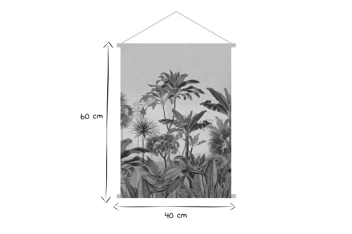 Kakemono con bosque extico 40 x 60 cm BORNEO