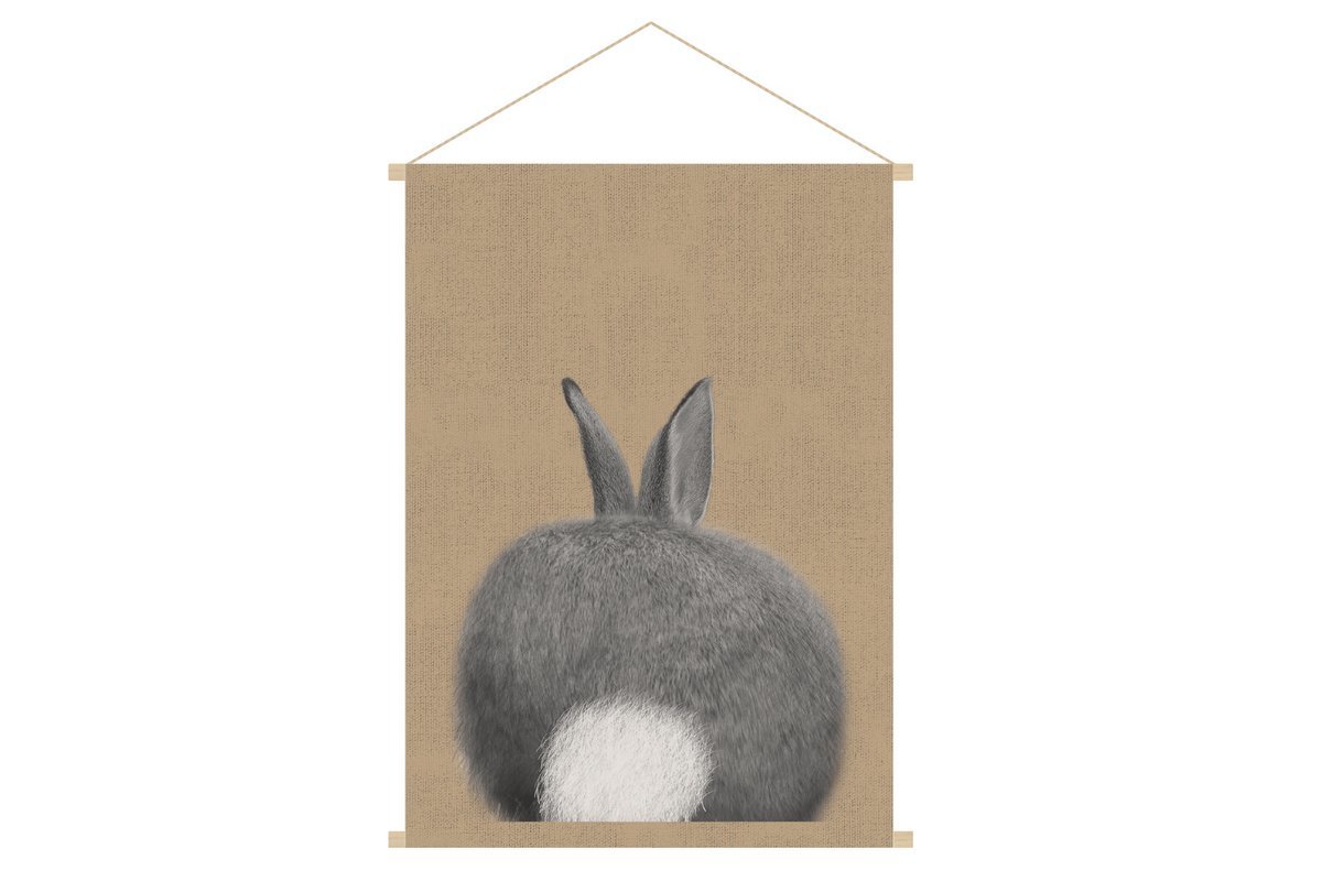 Kakemono con ilustracin infantil de conejo 40 x 60 cm - HOUPETTE