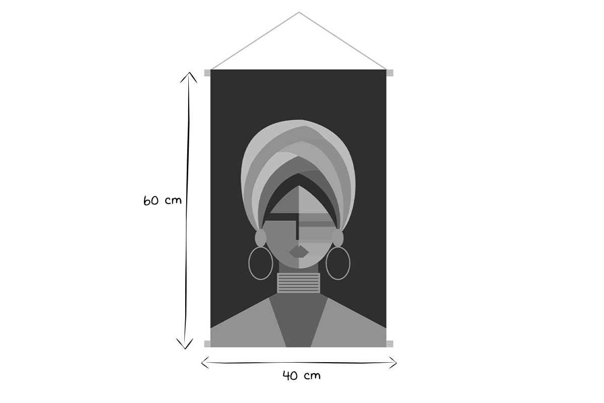 Kakemono con retrato mujer 40 cm MEIJE