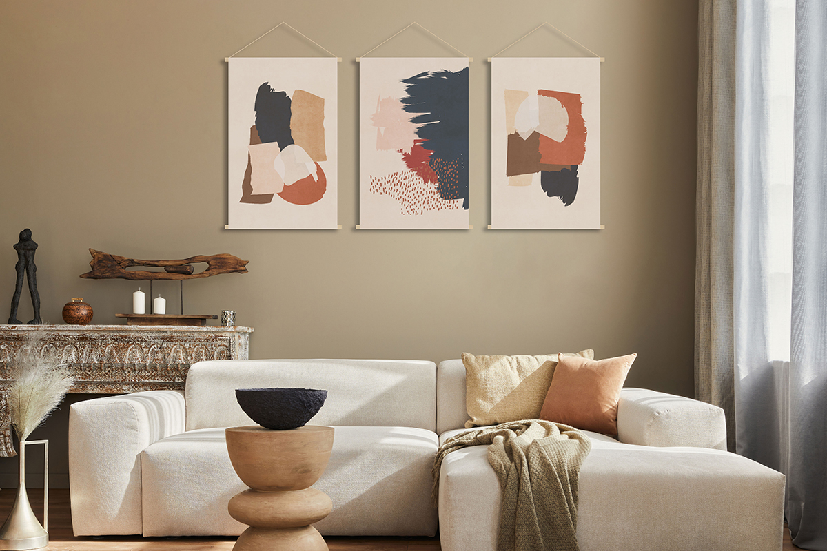 Kakemono de formas abstractas 40 x 60 cm SAHARA