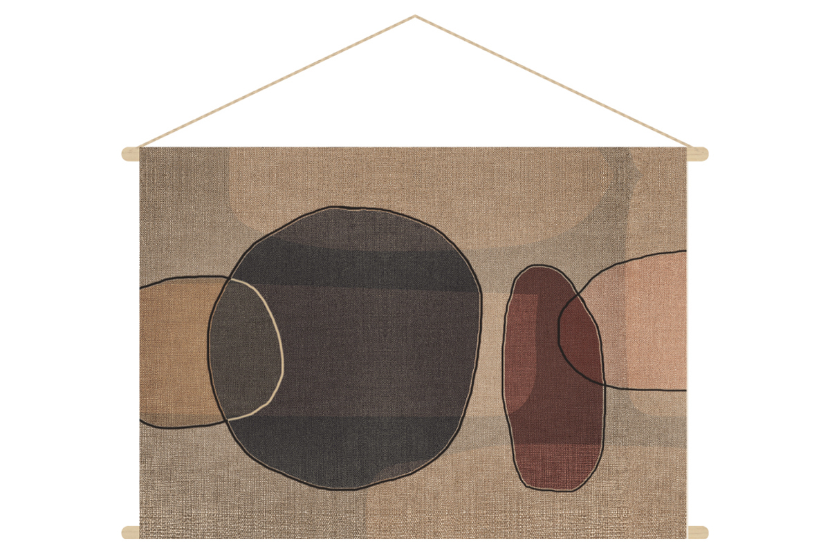 Kakemono de formas abstractas 90 cm ARON