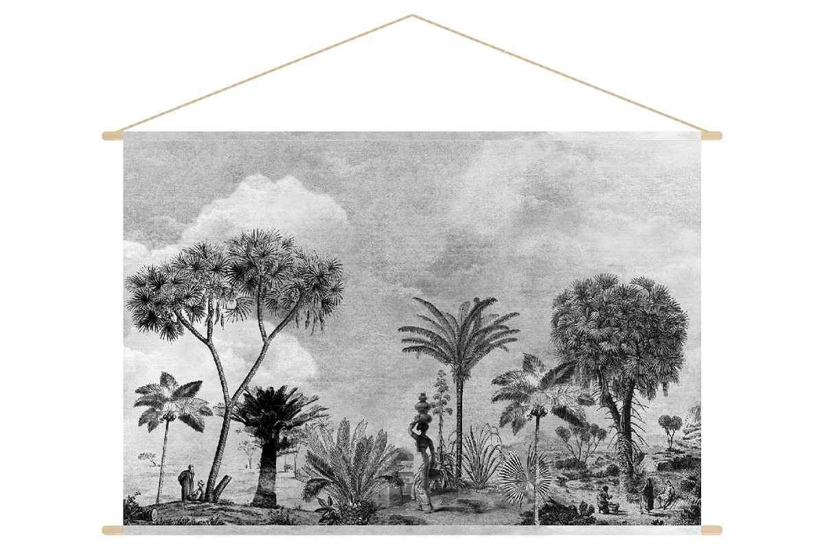 Kakemono tnico blanco y negro 150נ100cm BAMAKO
