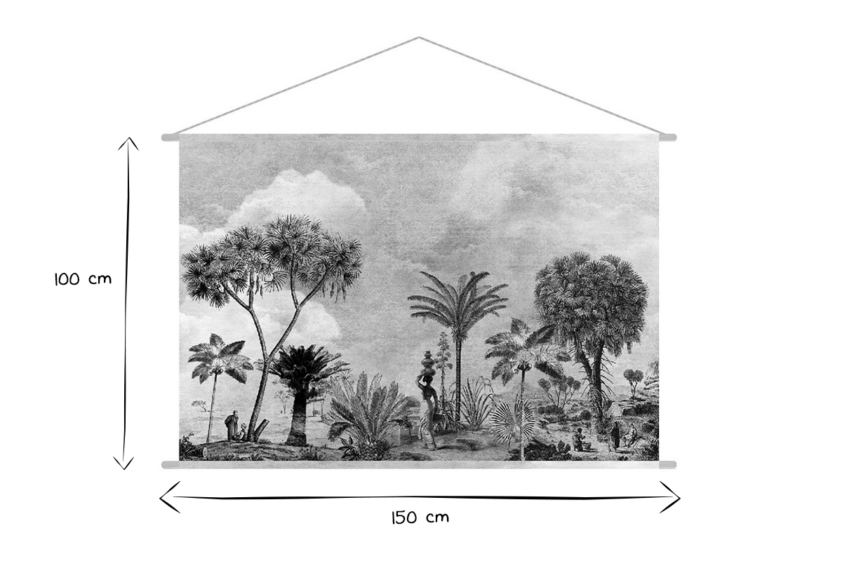 Kakemono tnico blanco y negro 150נ100cm BAMAKO