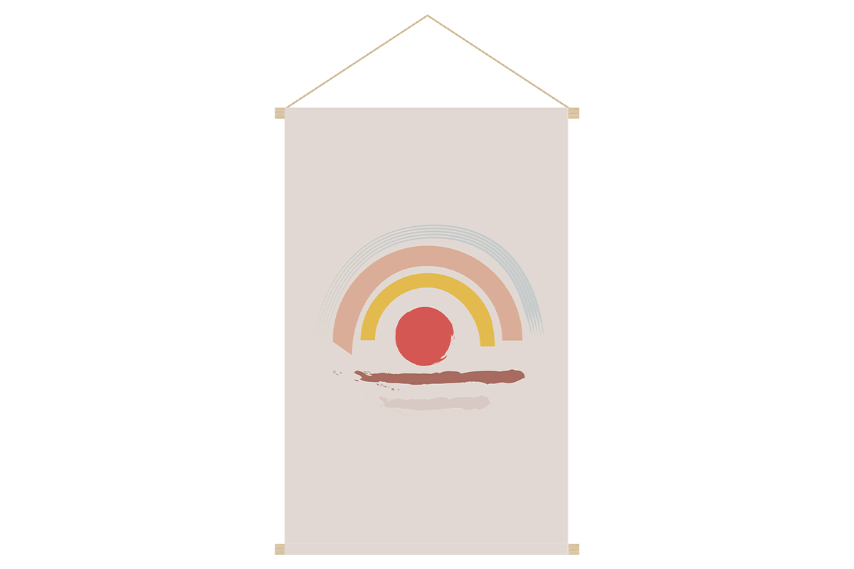 Kakemono infantil arcoris 40 x 60 cm HAPPY
