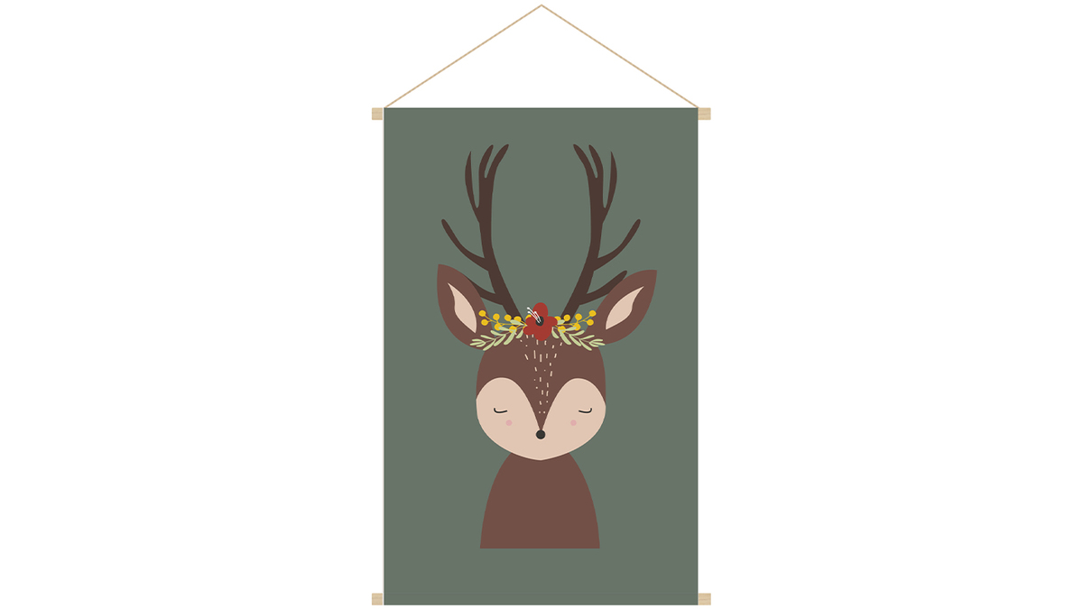 Kakemono infantil con ilustracin de ciervo 40 x 60 cm LOVELY