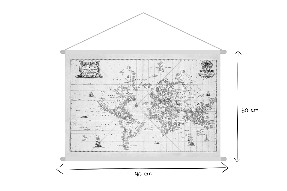 Kakemono mapa del mundo 90נ60 cm MONDE