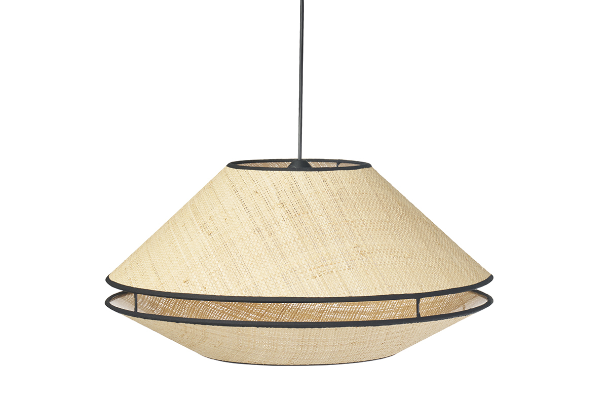 Lmpara colgante de ratn natural D50 cm KOYA