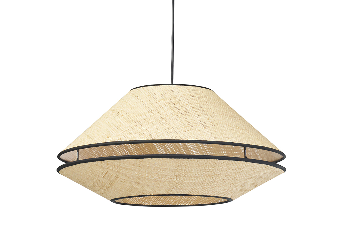 Lmpara colgante de ratn natural D50 cm KOYA