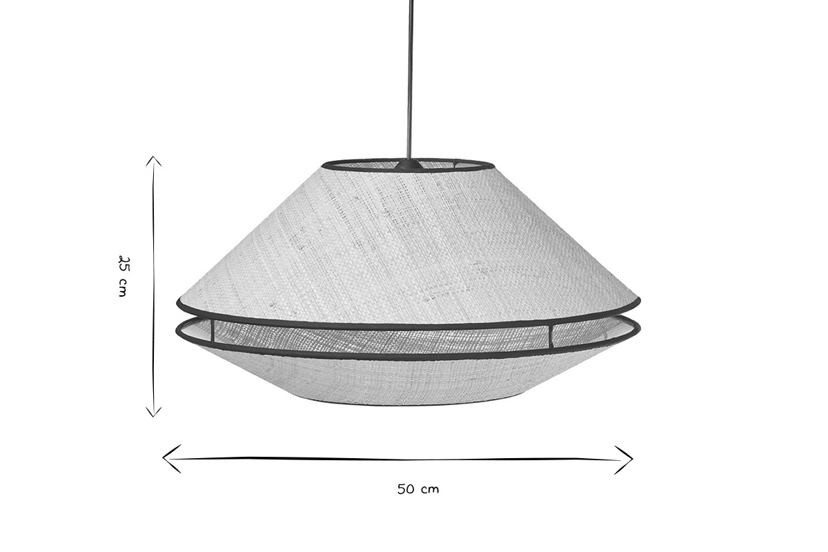 Lmpara colgante de ratn natural D50 cm KOYA