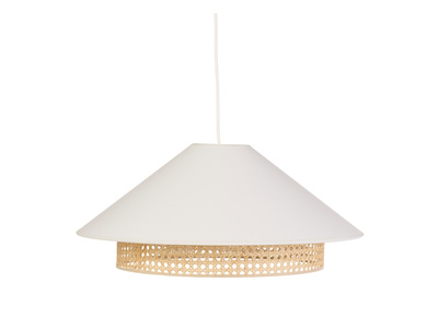 Lámpara de algodón crudo y ratán natural D50 cm HAIKO