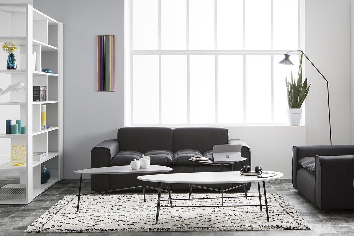 L�mpara de lectura dise�o acero negro LEEDS