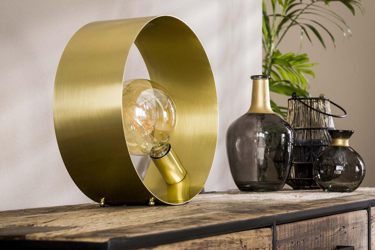 Lmpara de mesa A30cm metal cepillado ORIA