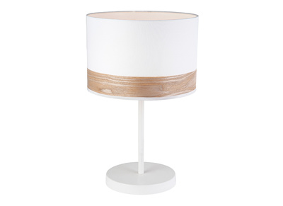Lámpara de mesa blanco y madera NANI