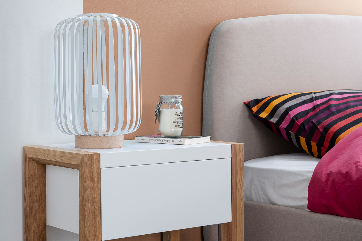 Lmpara de mesa diseo acero blanco ALVEOL