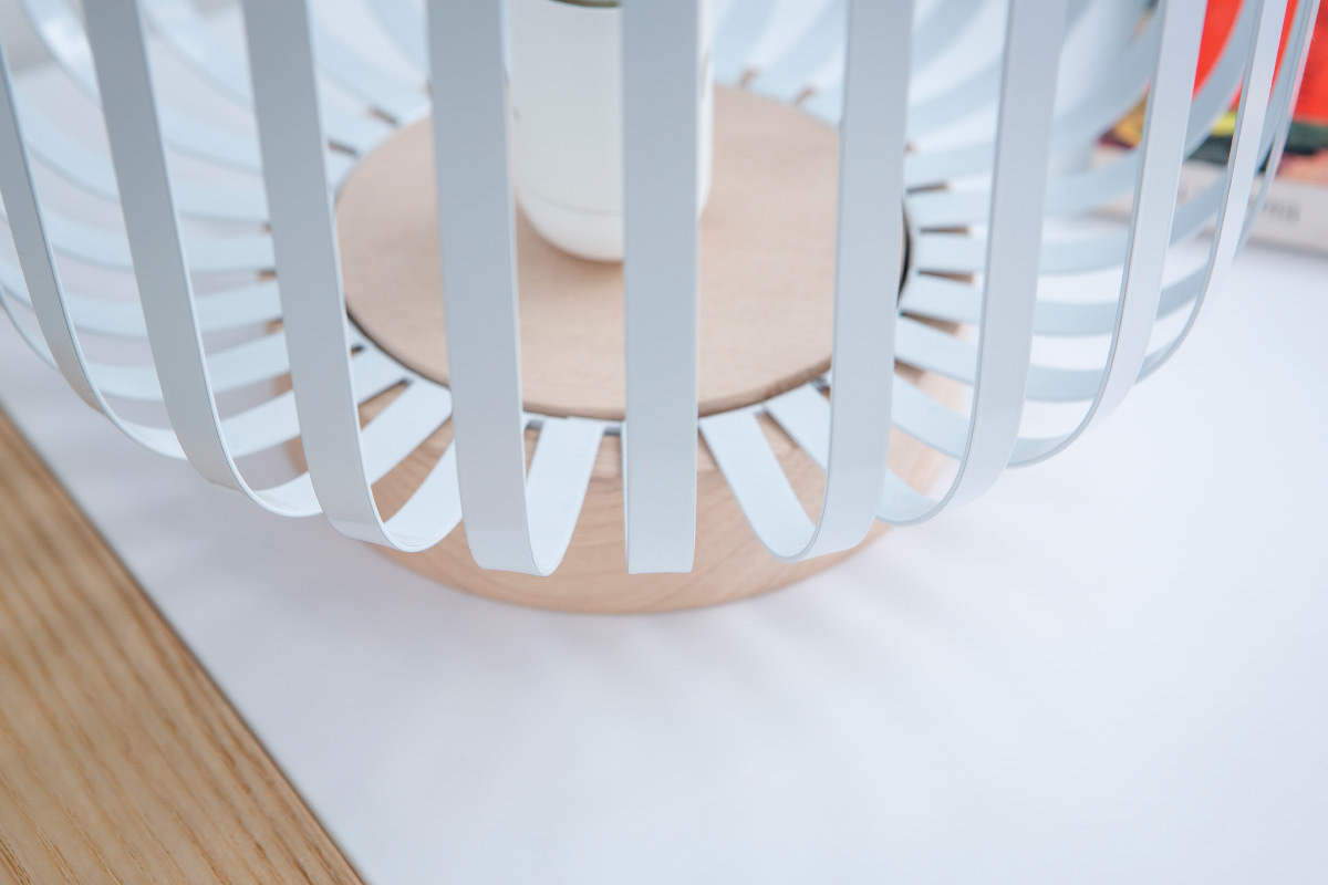 Lmpara de mesa diseo acero blanco ALVEOL