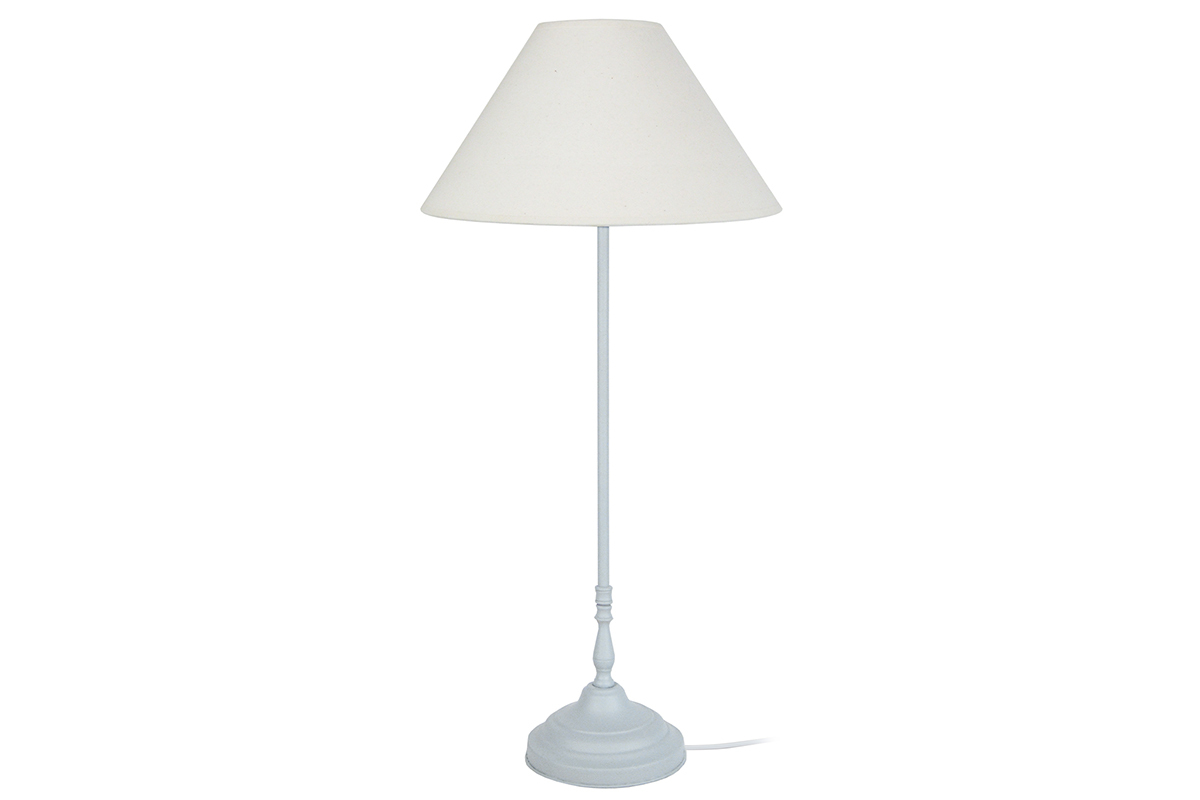 Lmpara de mesa diseo acero blanco cerusado HOLIDAYS