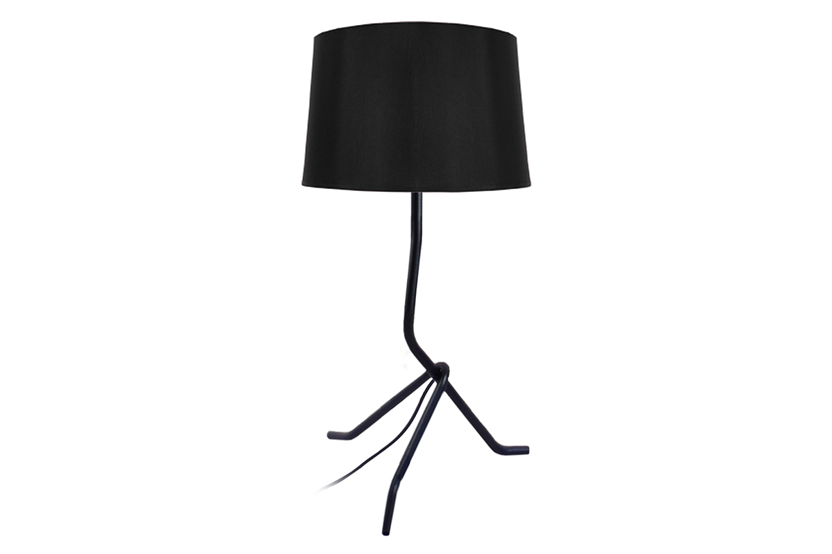 Lmpara de mesa diseo acero negra DANDY
