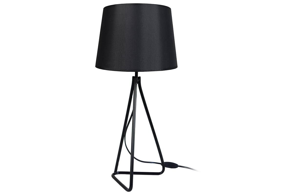 Lmpara de mesa diseo acero negra LADY
