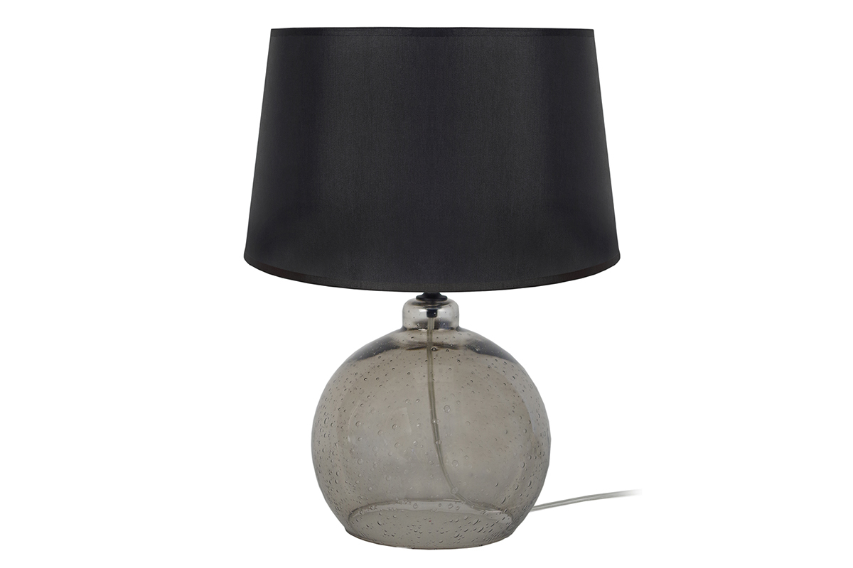 Lmpara de mesa diseo cristal ahumado negra SECRET