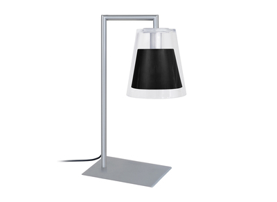 Lámpara de mesa diseño cristal y metal negro ACROSS - Lámpara de mesa diseño cristal y metal negro ACROSS