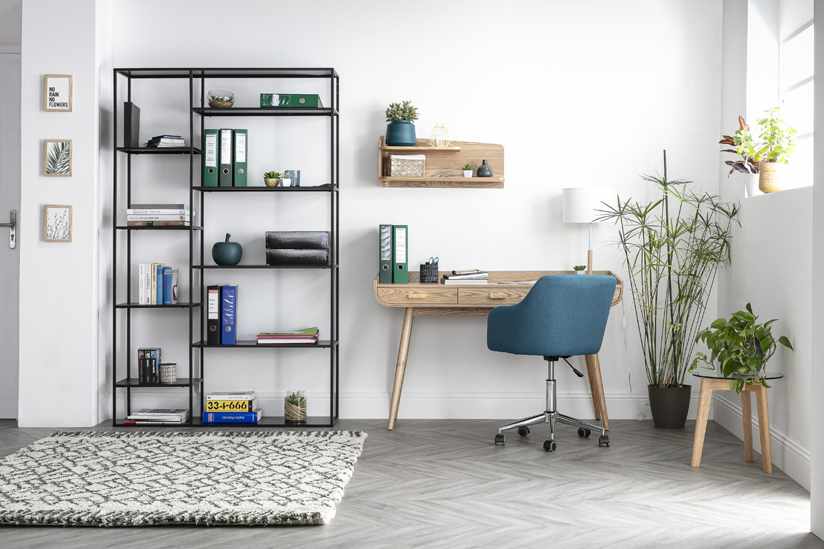 Lmpara de mesa diseo madera blanco ELIOT