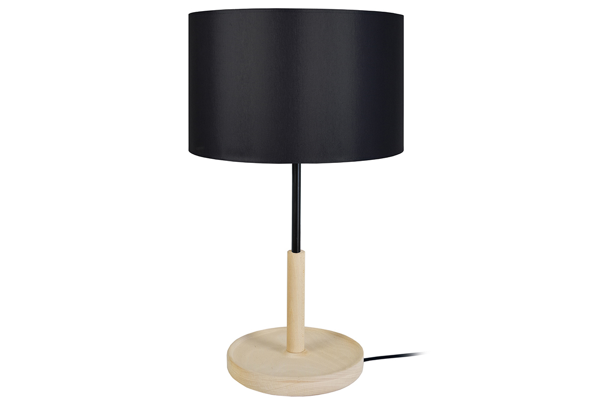 Lmpara de mesa diseo madera negro ELIOT