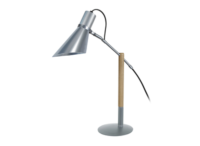 L&aacute;mpara de mesa dise&ntilde;o madera y acero cromado SOUND