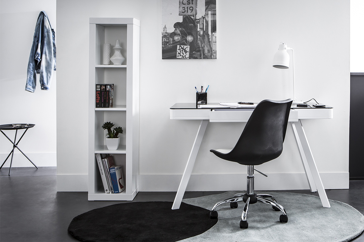 L�mpara de mesa dise�o metal blanca PHOENIX