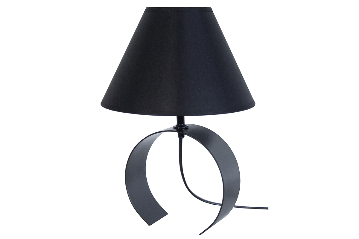 L�mpara de mesa dise�o metal negro CIRCLE