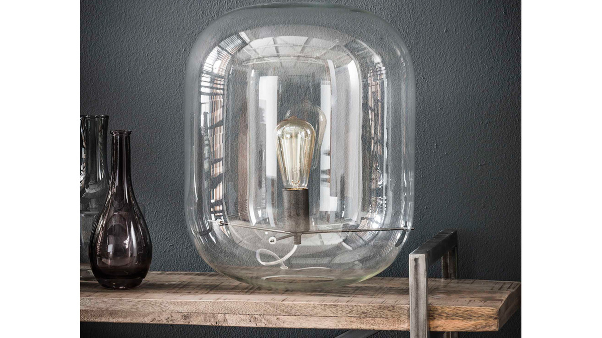 Lámpara de mesa en cristal D35 cm ANCY