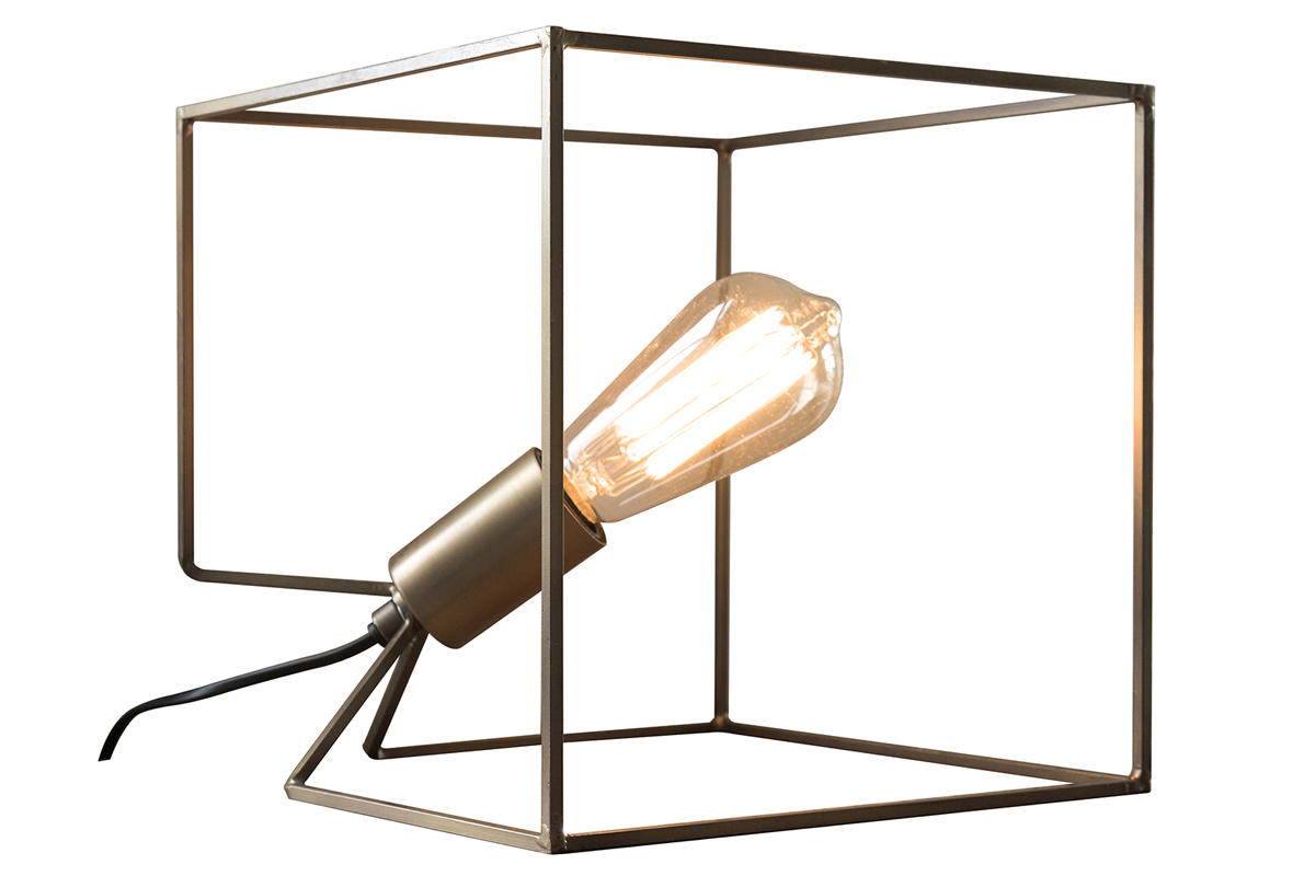 Lmpara de mesa en metal y acabado bronce CORNER