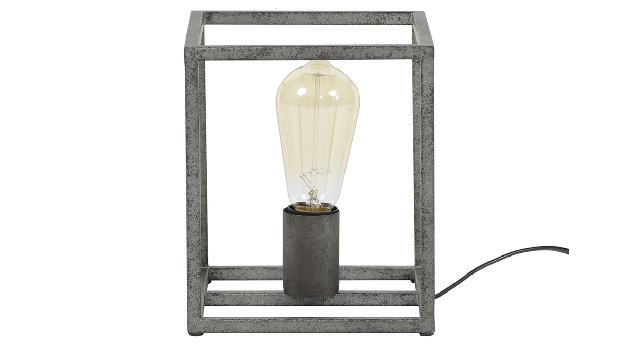 Lámpara de mesa industrial en metal acabado envejecido ARCHI