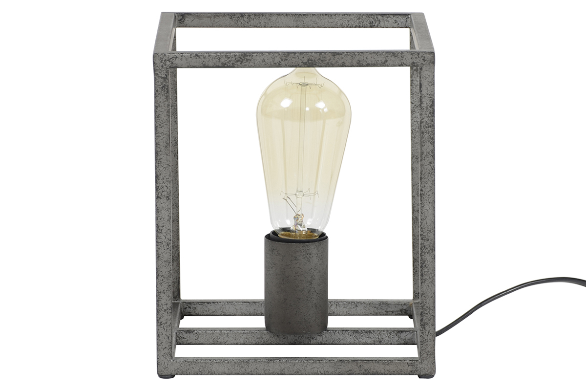 Lmpara de mesa industrial en metal acabado envejecido ARCHI