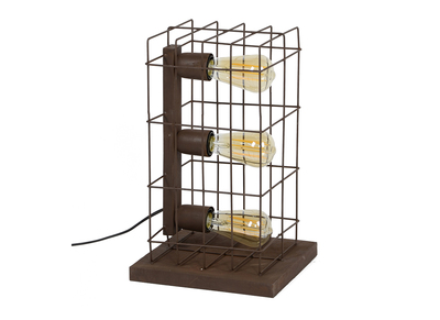 Lámpara de mesa industrial en metal acabado envejecido RUST - Lámpara de mesa industrial en metal acabado envejecido RUST