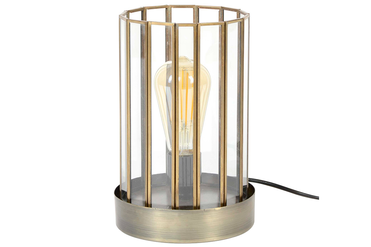 Lmpara de mesa industrial en metal bronce CANOPY