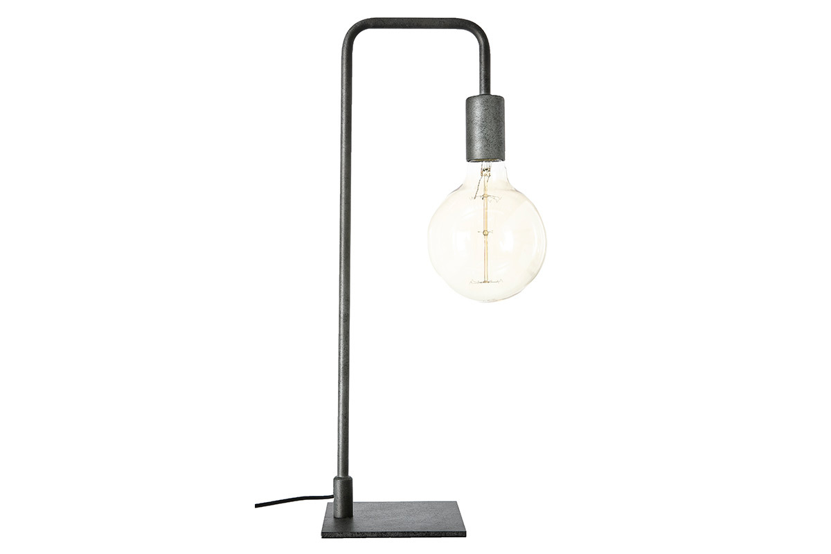 Lmpara de mesa industrial en metal negro GARBI