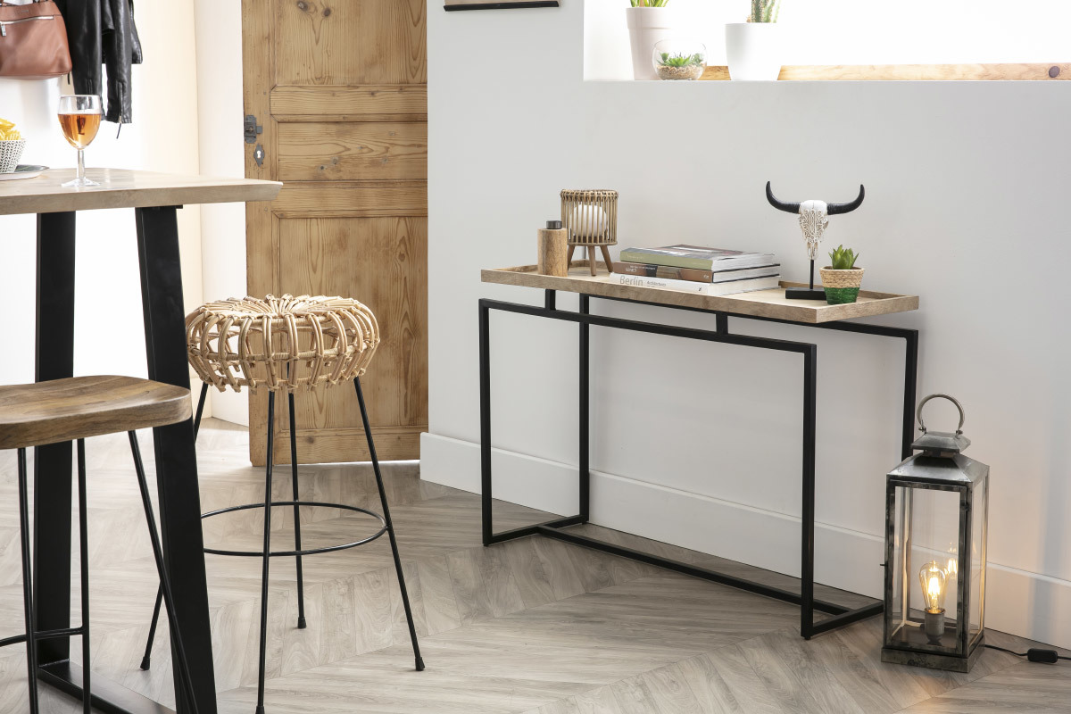Lmpara de mesa linterna metal envejecido LANTERNA