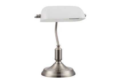 Lámpara de mesa metal latón y cristal lacado blanco SCRITTO - Lámpara de mesa metal latón y cristal lacado blanco SCRITTO